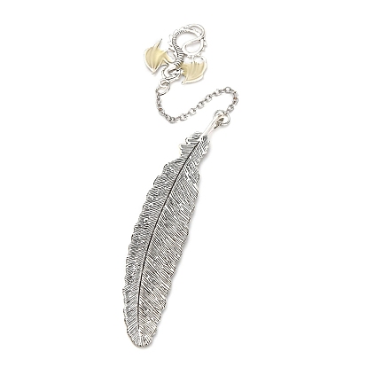 Светящееся перо из сплава/крючок/закладка из феникса, закладка-кулон дракона, светится в темноте