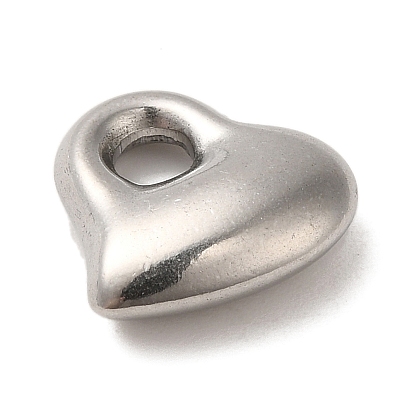 304 Stainless Steel Charms, Heart