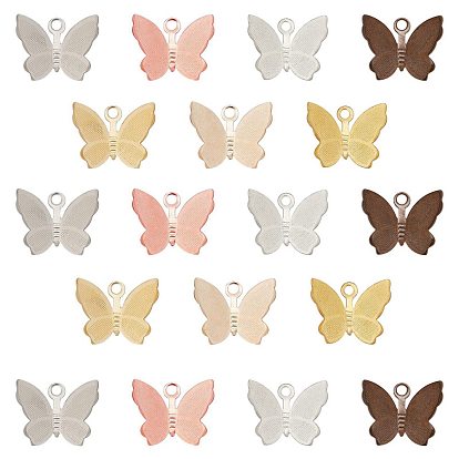 Brass Filigree Pendants, Butterfly Charms