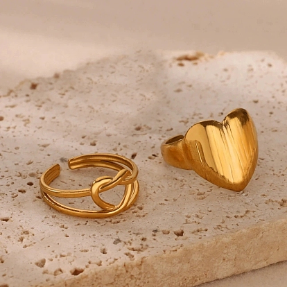 304 открытая манжета из нержавеющей стали для женщин, сердце