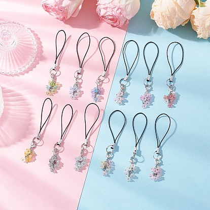 12шт. цветочные прозрачные акриловые мобильные ремни