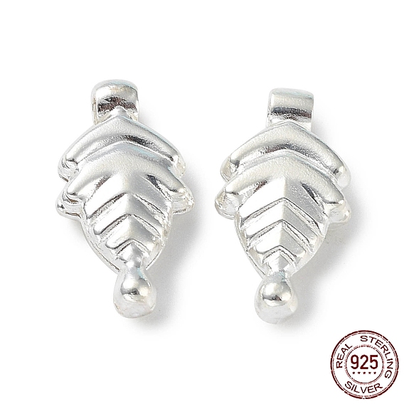 925 Sterling Silver Charms, Leaf
