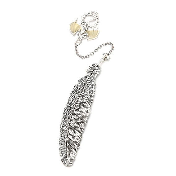 Светящееся перо из сплава/крючок/закладка из феникса, закладка-кулон дракона, светится в темноте