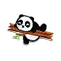 Computerized Embroidery Cloth Iron on/Sew on Patches, Costume Accessories, Appliques, Panda