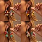 Серьги с подвесками из сплава и смолы для женщин, золотые
