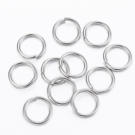 304 Stainless Steel Jump Rings, Open Jump Rings