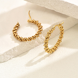 Элегантные серьги-кольца из нержавеющей стали