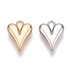 Rack Plating Alloy Pendants, Heart