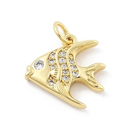 Латунные микро проложить кубического циркония подвески, рыбы прелести, с целью перехода в кольце, без кадмия и без свинца, стойки покрытие, долговечный