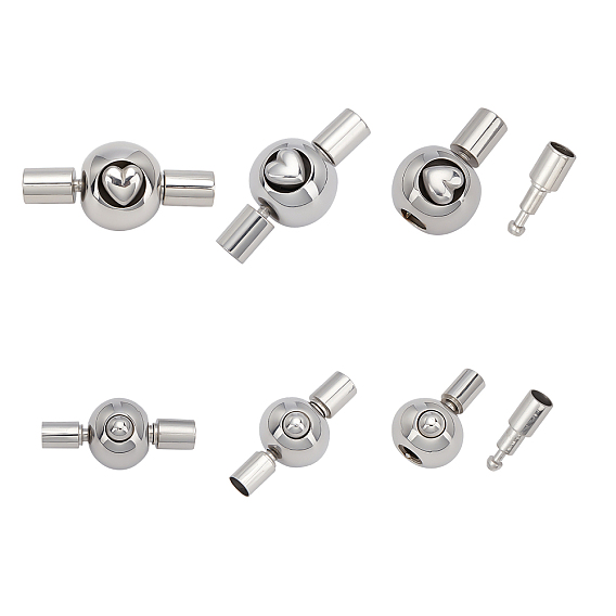 304 Stainless Steel Bayonet Clasps, Round