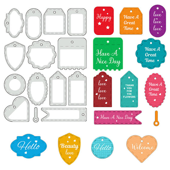 Углеродистая сталь разрезает трафареты, для diy scrapbooking, Фотоальбом, декоративная бумага для тиснения, цвет нержавеющей стали