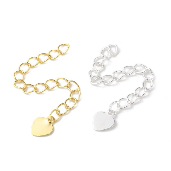 Латунь заканчивается цепью, сердце, без кадмия и без свинца