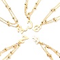 Double Layer Anklets, with Brass Satellite Chains, 304 Stainless Steel Pendants and Lobster Claw Clasps, Letter, Golden