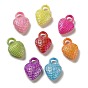 Plating Opaque Acrylic Pendant, AB Color, Heart