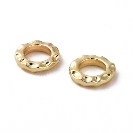 Rack Plating Zinc Alloy Linking Rings, Long-Lasting Plated, Round Ring, Hammered