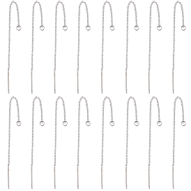 30пары 304 фурнитура для сережек-гвоздиков из нержавеющей стали, ушные резьбы