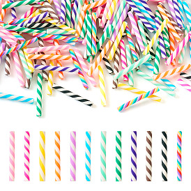 120 шт. 12 цвета, двухцветная ручная работа, имитация шоколадной палочки из полимерной глины, украшения для дома, фотографические реквизиты