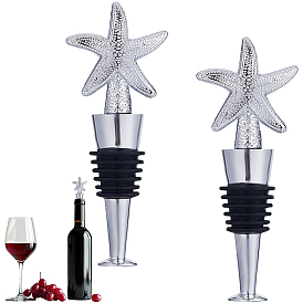 2шт. силиконовые пробки для винных бутылок, Сплав с поиска, для бутылки вина, морская звезда