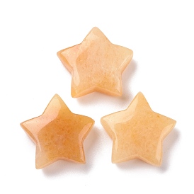 Natural Topaz Jade Beads, No Hole, Star