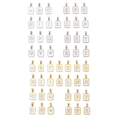 304 подвески в виде ракушек из нержавеющей стали, прямоугольник с подвеской в виде буквы