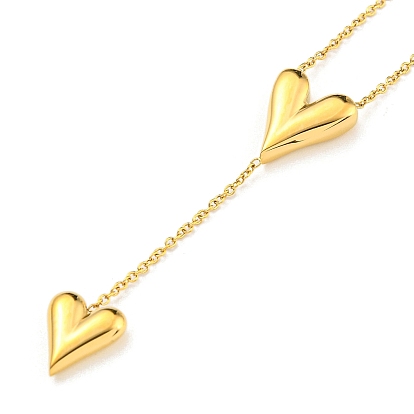 Ионное покрытие (ip) 304 цепочка из нержавеющей стали, ожерелья с подвесками в форме сердца для женщин