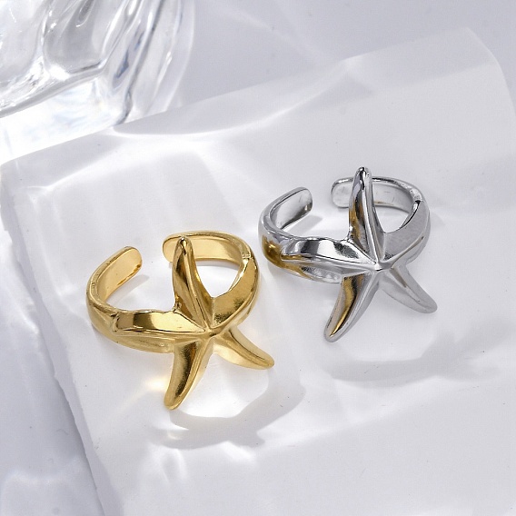 Stafish 304 открытые манжеты из нержавеющей стали для женщин, ионное покрытие (ip)