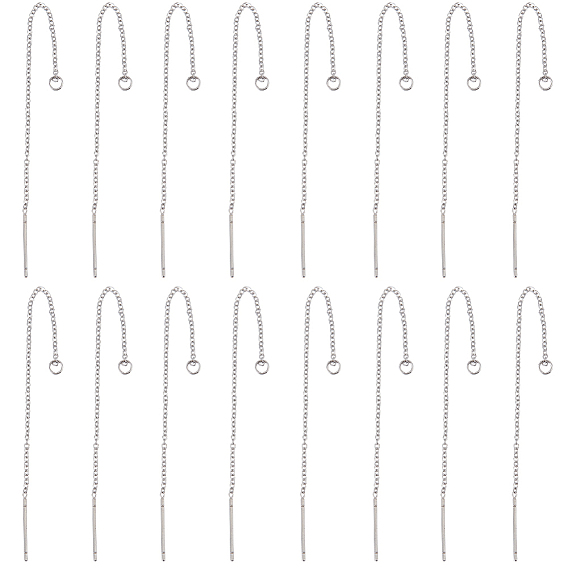 30пары 304 фурнитура для сережек-гвоздиков из нержавеющей стали, ушные резьбы