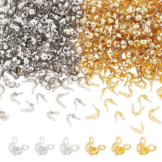 300шт 6 стиль латунные наконечники бусин, Калотте заканчивается, крышка раскладушки