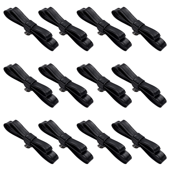 12 шт. подвески для обуви из искусственной кожи, с железными зажимами