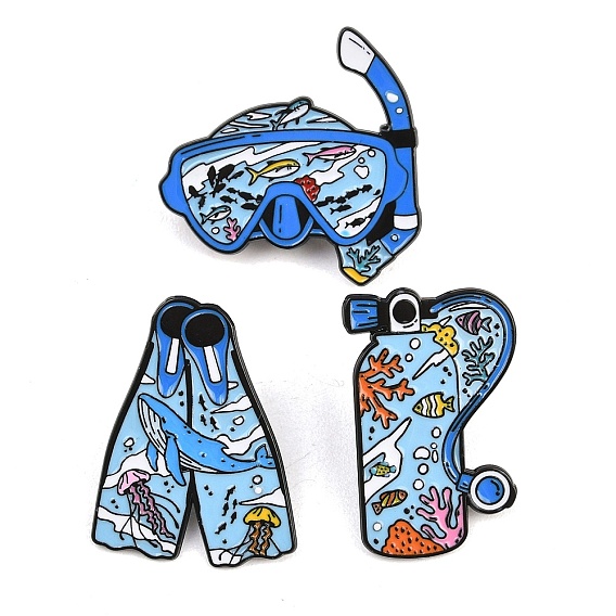 Эмалевые броши, булавки для лацканов из сплава для одежды рюкзака, чёрные