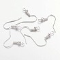 Iron Earring Hooks, Ear Wire, with Horizontal Loop