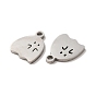 Ion Plating(IP) 304 Stainless Steel Charms, Ghost Charm