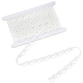 1 кружевная отделка из рулонного полиэстера, волна лента, аксессуары для одежды, с картонной карточкой