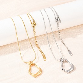 304 полые подвески-капли из нержавеющей стали с круглыми цепочками-змейками для женщин, вакуумное покрытие pvd