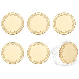 6шт. железные пустые диски, для лазерной штамповки памятных монет, медали, плоско-круглые