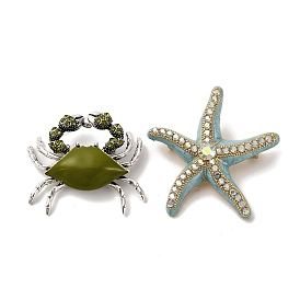 Сплав горный хрусталь брошь, изысканные эмалевые значки на лацкан для мужчин и женщин