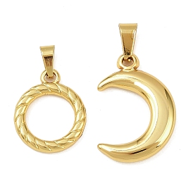 304 подвески из нержавеющей стали, полый, золотые