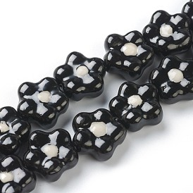 Perles de fleur en porcelaine faites à la main