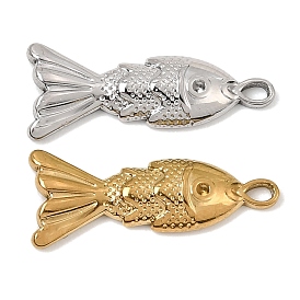 304 Stainless Steel Pendants, Fish Charms