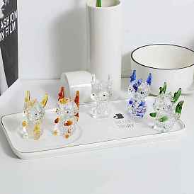 Handmade Lampwork Dragon Figurines, for Home Desktop Feng Shui Decoration