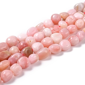 Natural Pink Opal Beads Strands, Tumbled Stone, Nuggets