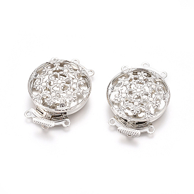 Застежки латунные коробки, многожильные застежки, 3-нити, 6 отверстия, долговечный, цветок