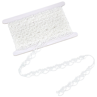 1 кружевная отделка из рулонного полиэстера, волна лента, аксессуары для одежды, с картонной карточкой