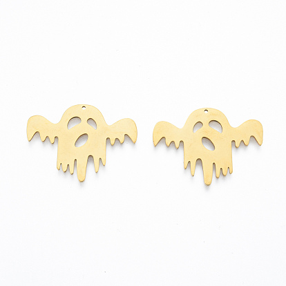201 Stainless Steel Pendants, Ghost, Halloween Style