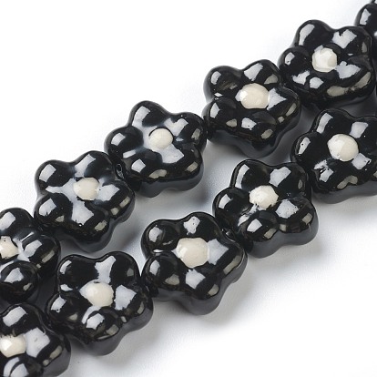 Perles de fleur en porcelaine faites à la main