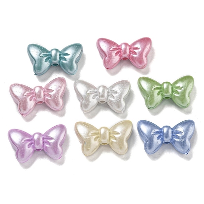 Непрозрачные акриловые бусины с имитацией жемчуга, бантом