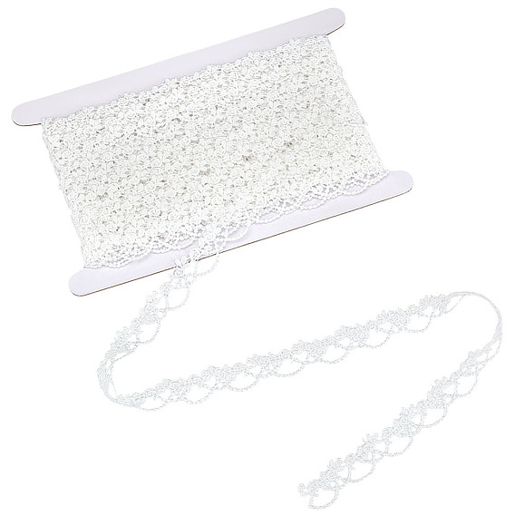 1 кружевная отделка из рулонного полиэстера, волна лента, аксессуары для одежды, с картонной карточкой