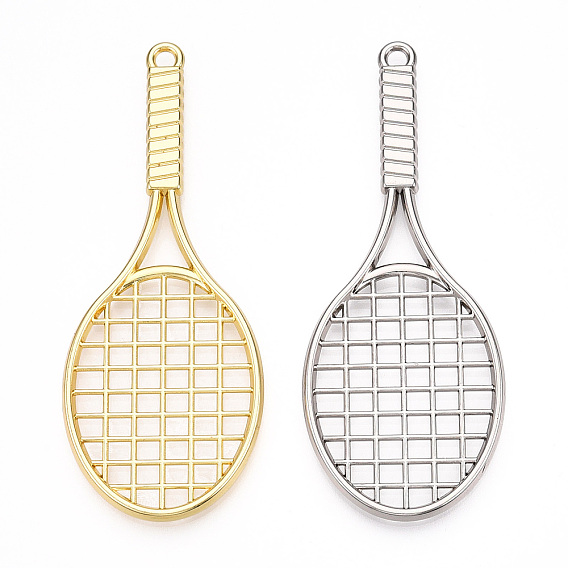 Стойки обшивки сплава большие кулоны, без свинца, без никеля и без кадмия, теннисная ракетка