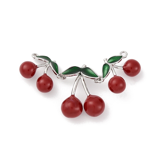 Латунные красные и зеленые эмалевые вишневые коннекторные подвески, долговечный, стойки покрытие, без свинца и без кадмия