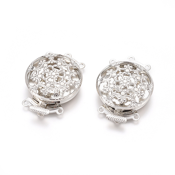 Застежки латунные коробки, многожильные застежки, 3-нити, 6 отверстия, долговечный, цветок